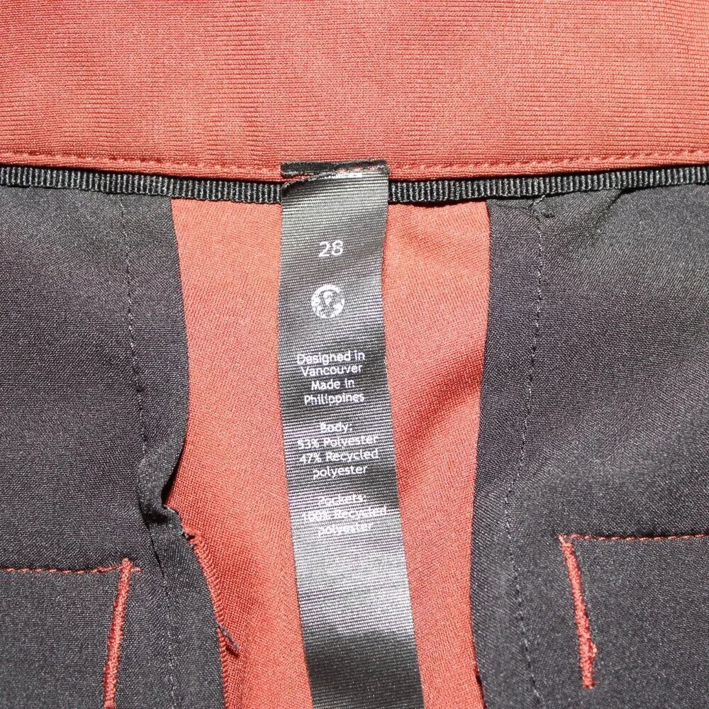 Lululemon Men's Commission Pant Slim Chino Size 28 Waist LM5AF2S Rust Color - Picture 3 of 11